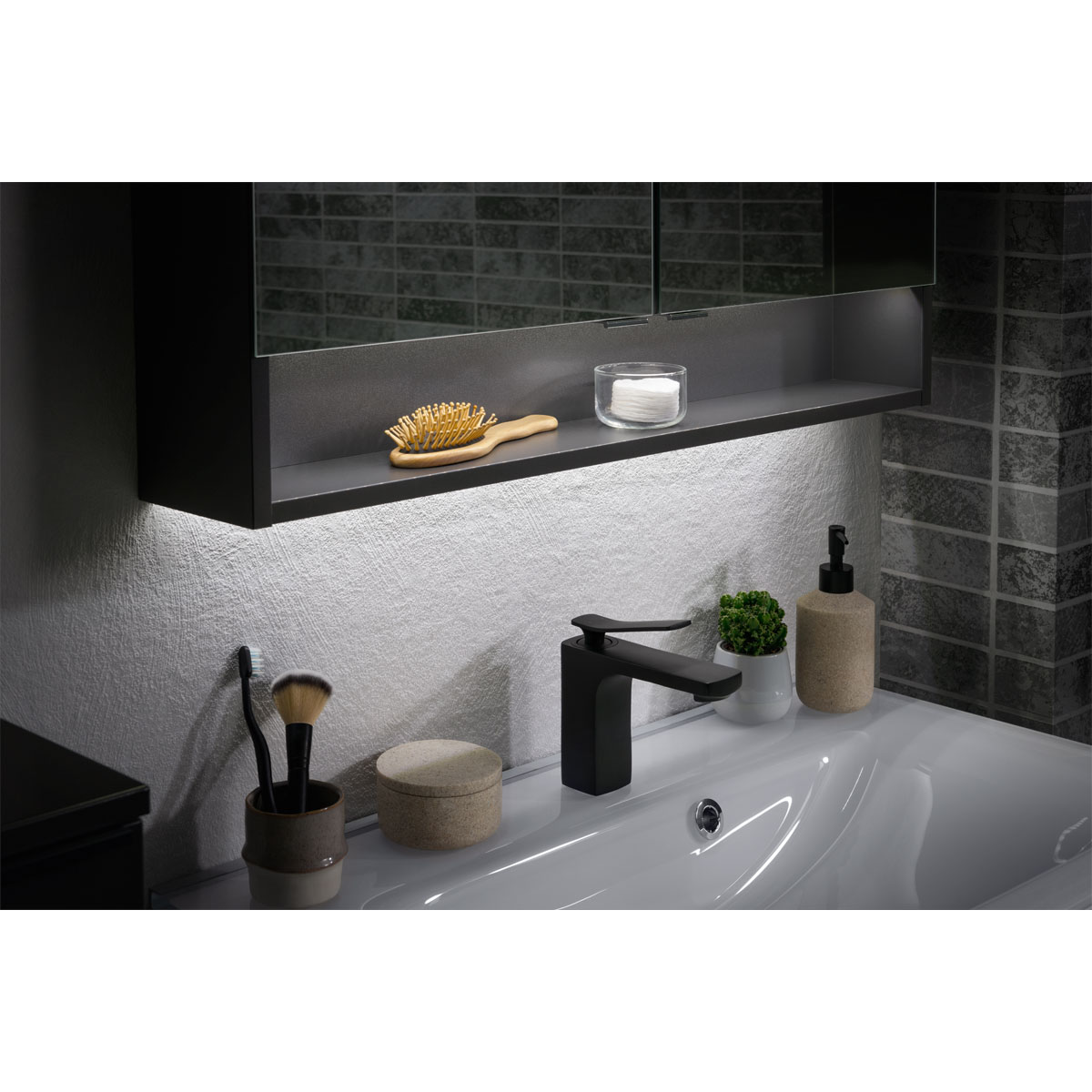 Fackelmann  Spiegelschrank LUNA 800 x 793 x 153 mm anthrazit Bild 7