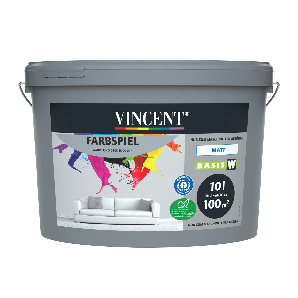 Vincent Wandfarbe Farbspiel Mix It matt 10 L