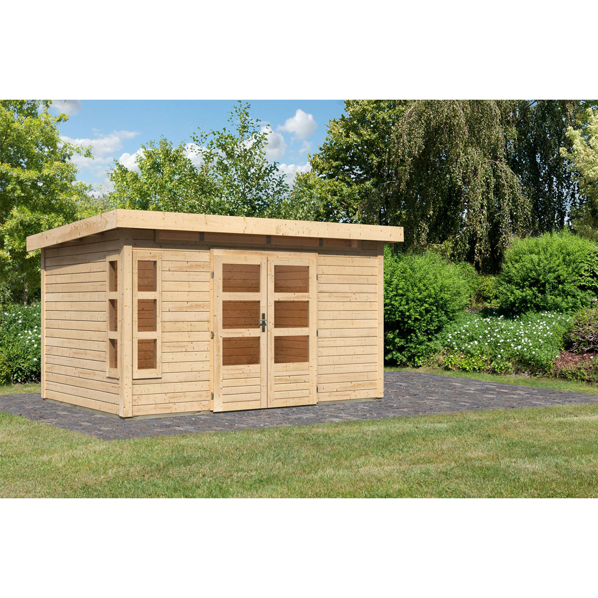 Karibu  Blockbohlenhaus Kastorf 7 naturbelassen