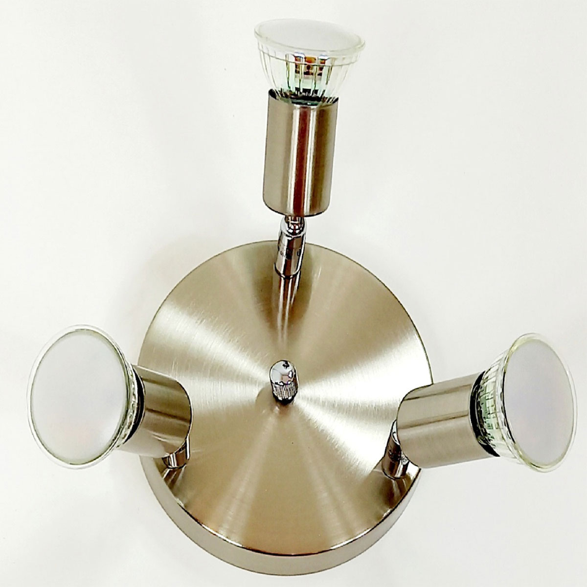 Eglo LED-Spotrondell Mini 3-flammig Durchmesser 14,5 x 7,5 cm nickel-matt