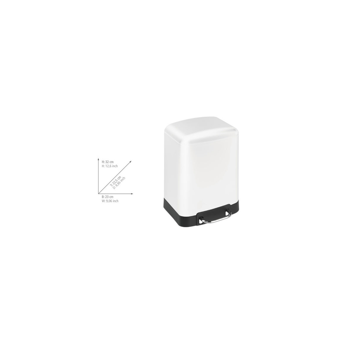 Wenko Treteimer Studio Easy-Close weiß 6 L Bild 7