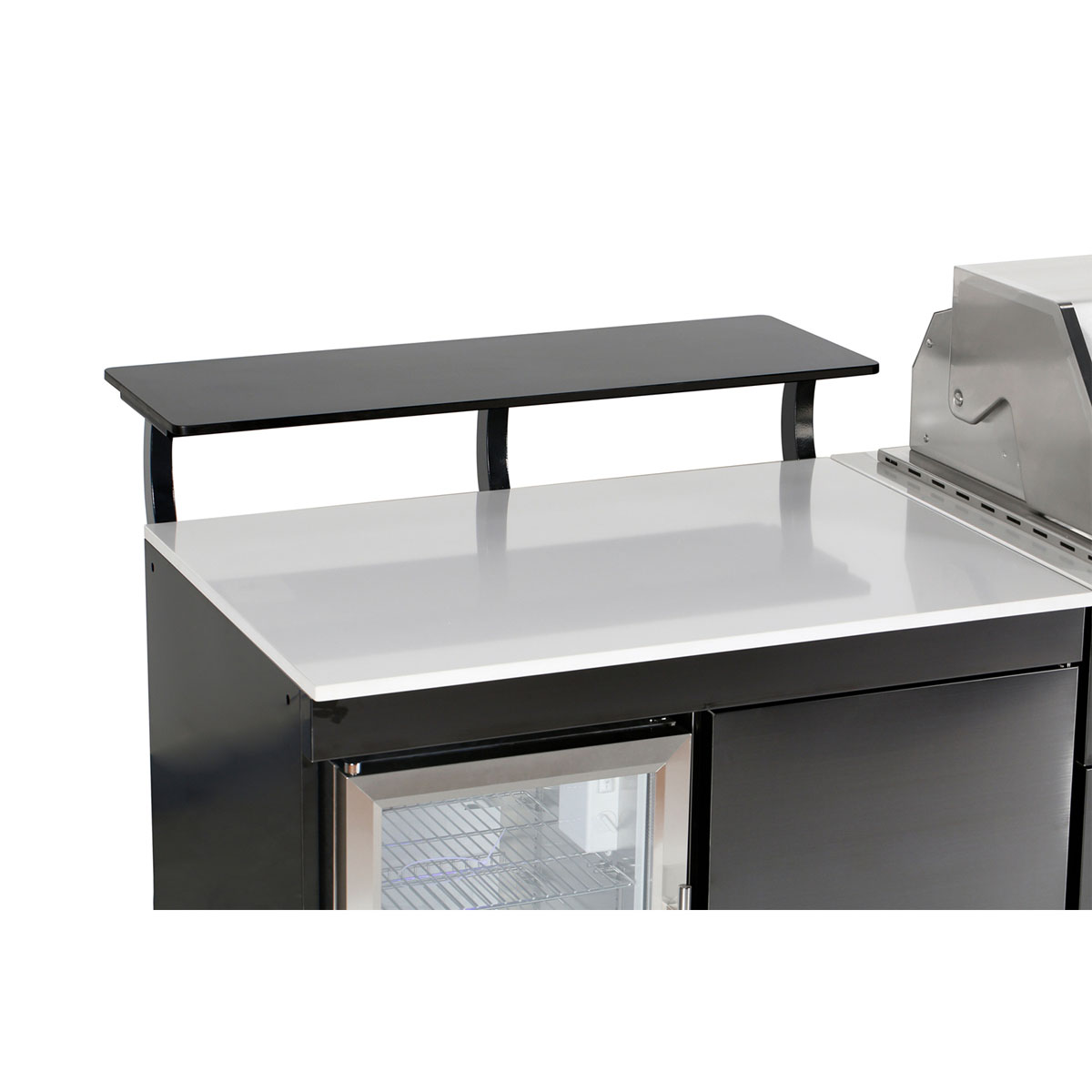 Buschbeck Outdoorküche Bradford  schwarzer Edelstahl mit weißer Marmorplatte Bild 2