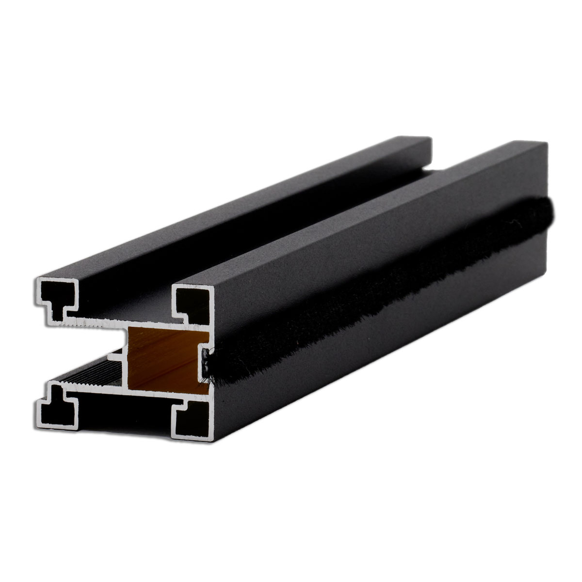 Hibitaro  Anschlagbürste zum Einziehen ins Profil 6 Meter Länge Schwarz