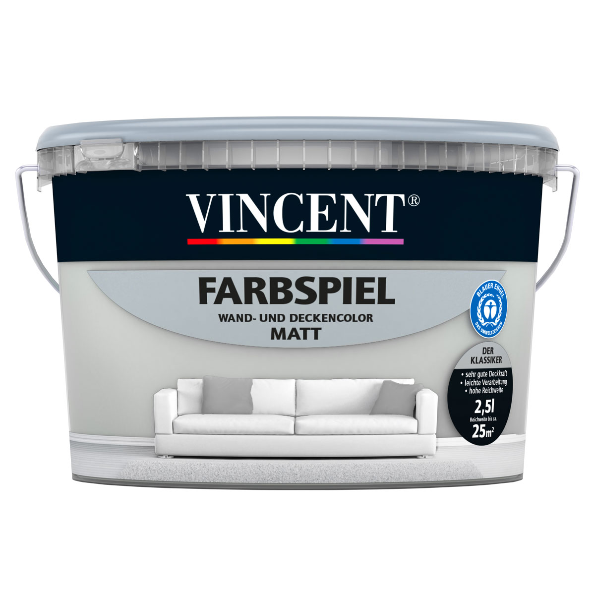 Vincent Farbspiel Stein matt 2,5 L Vincent Farbspiel Stein matt 2,5 L