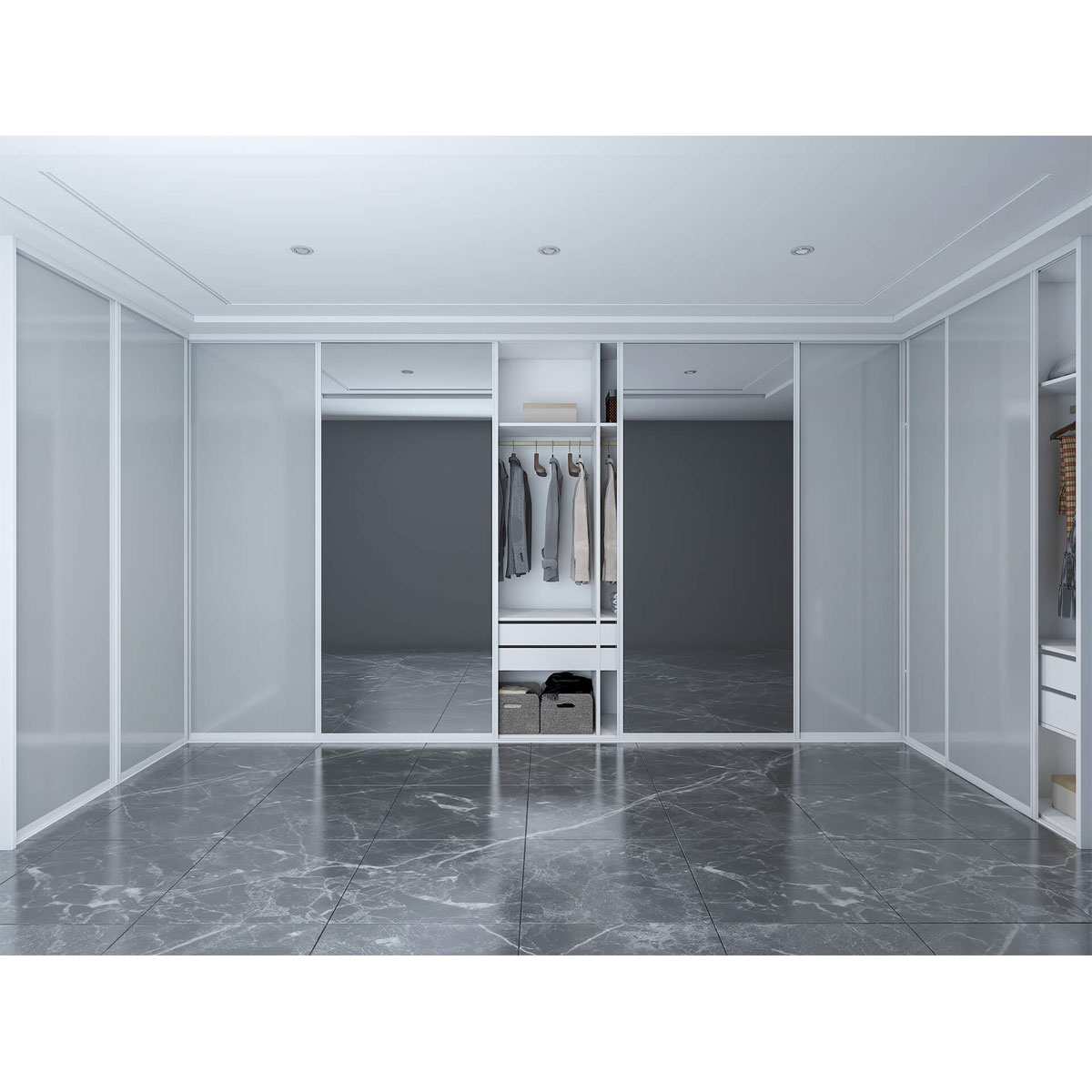 Hibitaro  Lamellen-Schiebeitür mit Akustikeffekt als Schrank- / Nischentür Bild 6