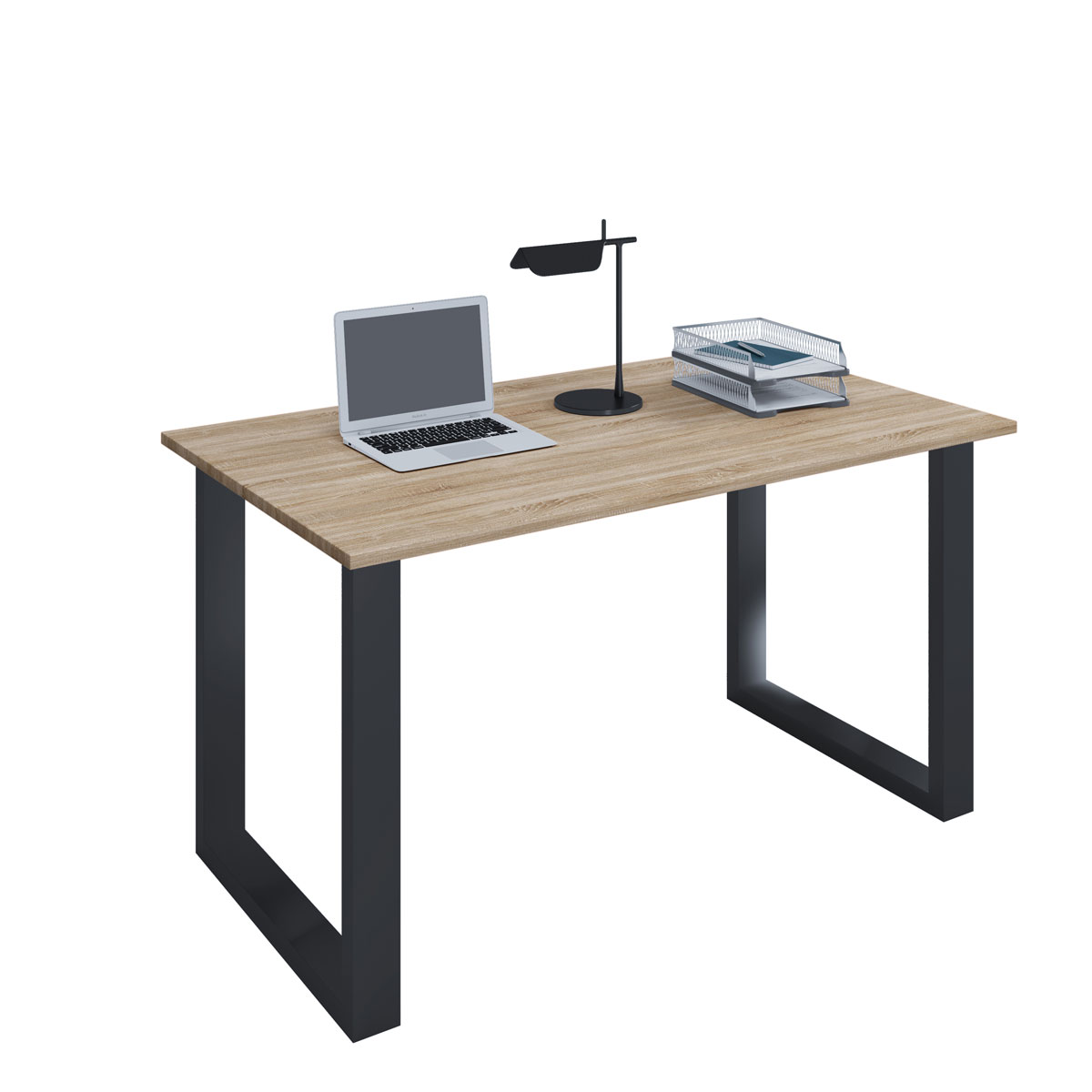 Schreibtisch Lona 110 x 50 cm U-Fußgestell Buche/weiß