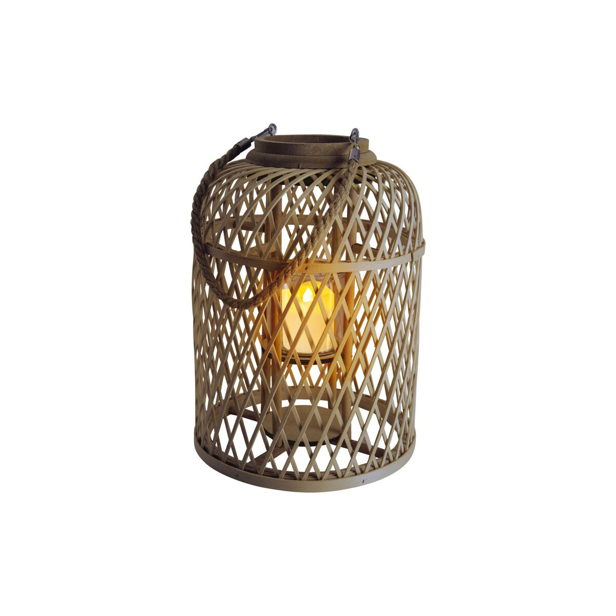 näve Solarlaterne Korbinian 27 x 38 cm braun