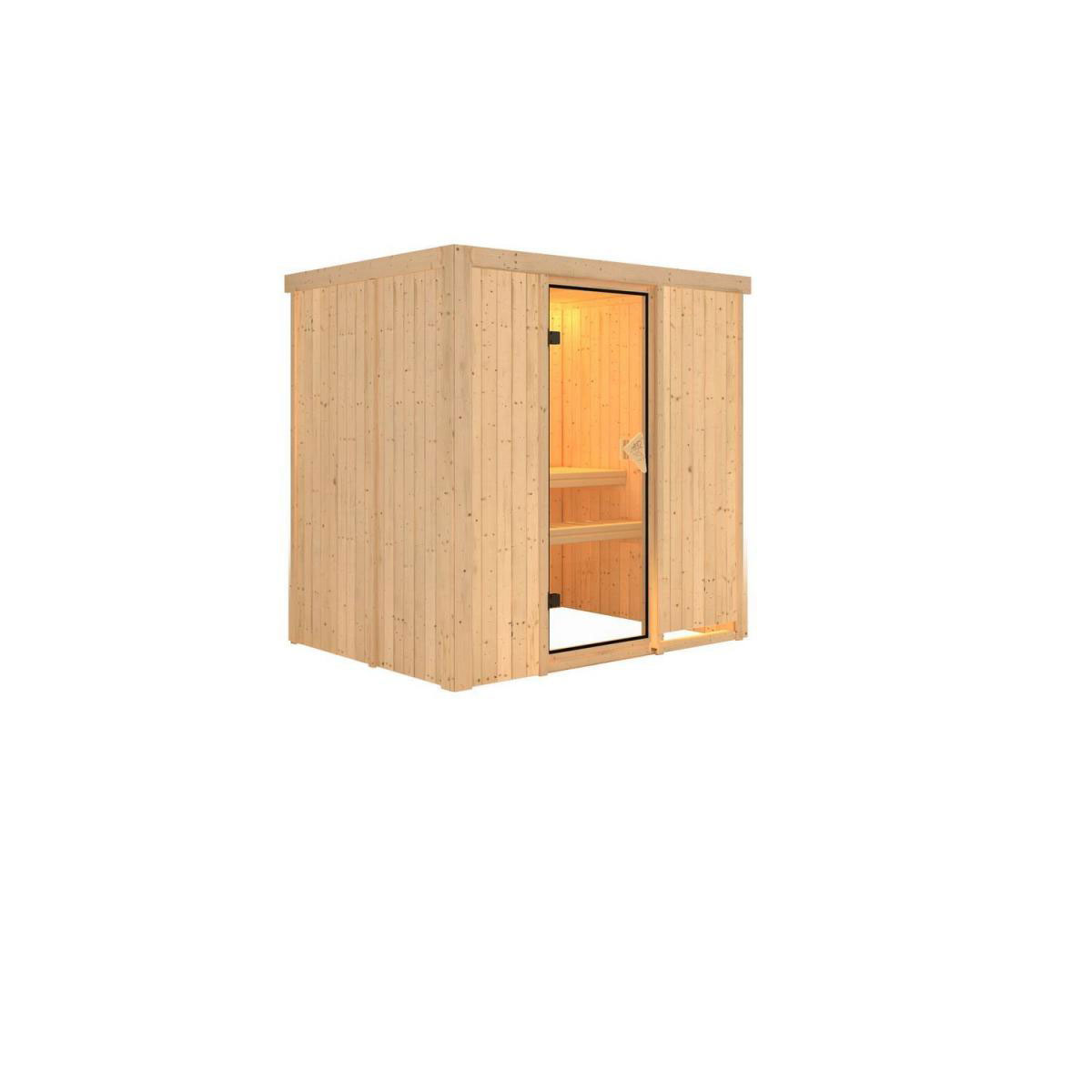 Karibu Systemsauna Fanja 68 mm ohne Ofen ohne Dachkranz Bild 2