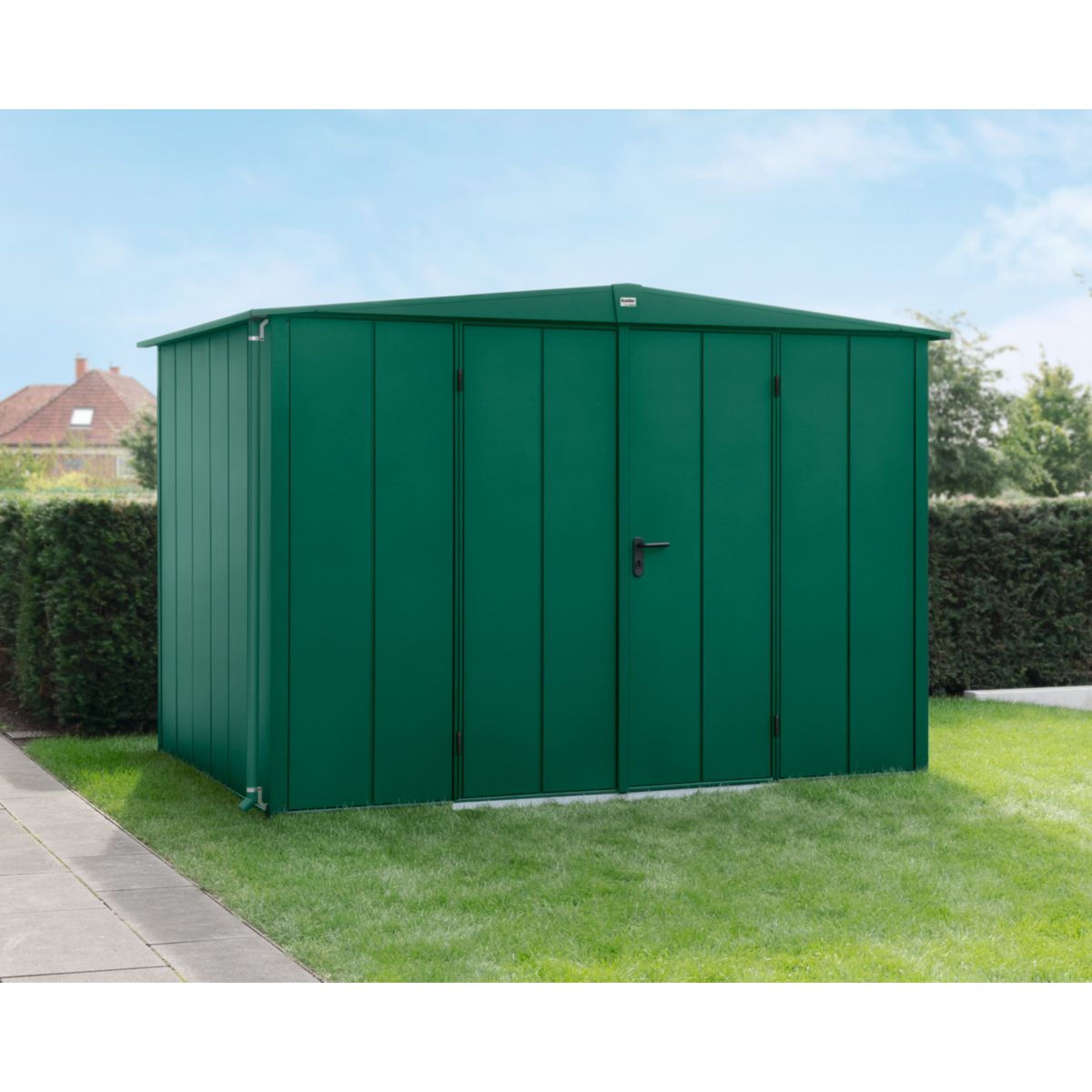 EcoStar  Gerätehaus Elegant-STyp 3RAL6005 2 flg Bild 1