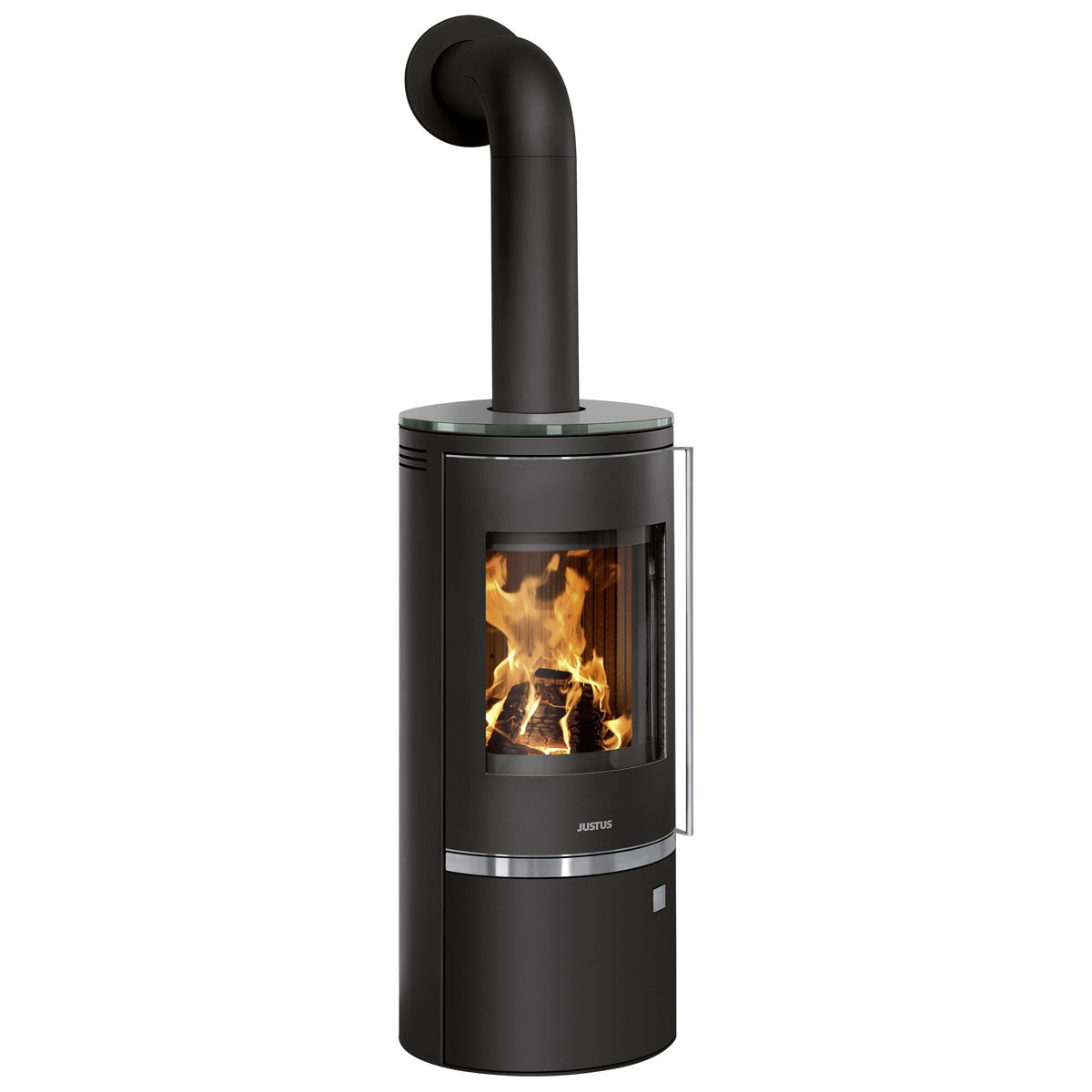 Justus Kaminofen Faro Top 2.0 mit Abdeckplatte Stahl Schwarz Bild 1