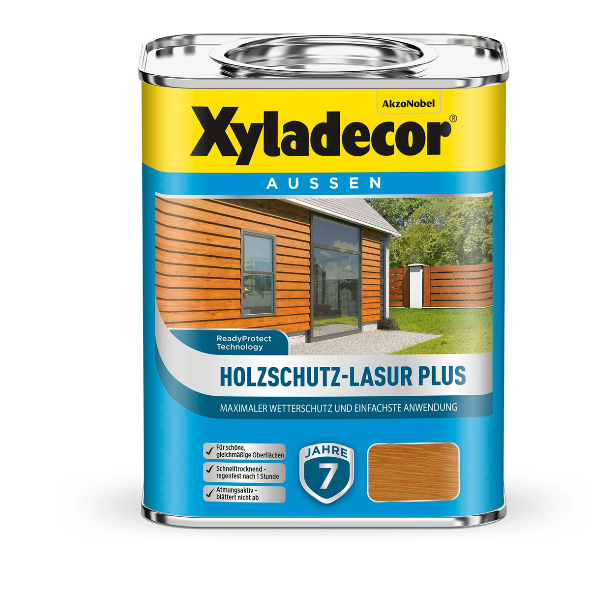 Xyladecor Holzschutz-Lasur Plus Nussbaum 0,75 L
