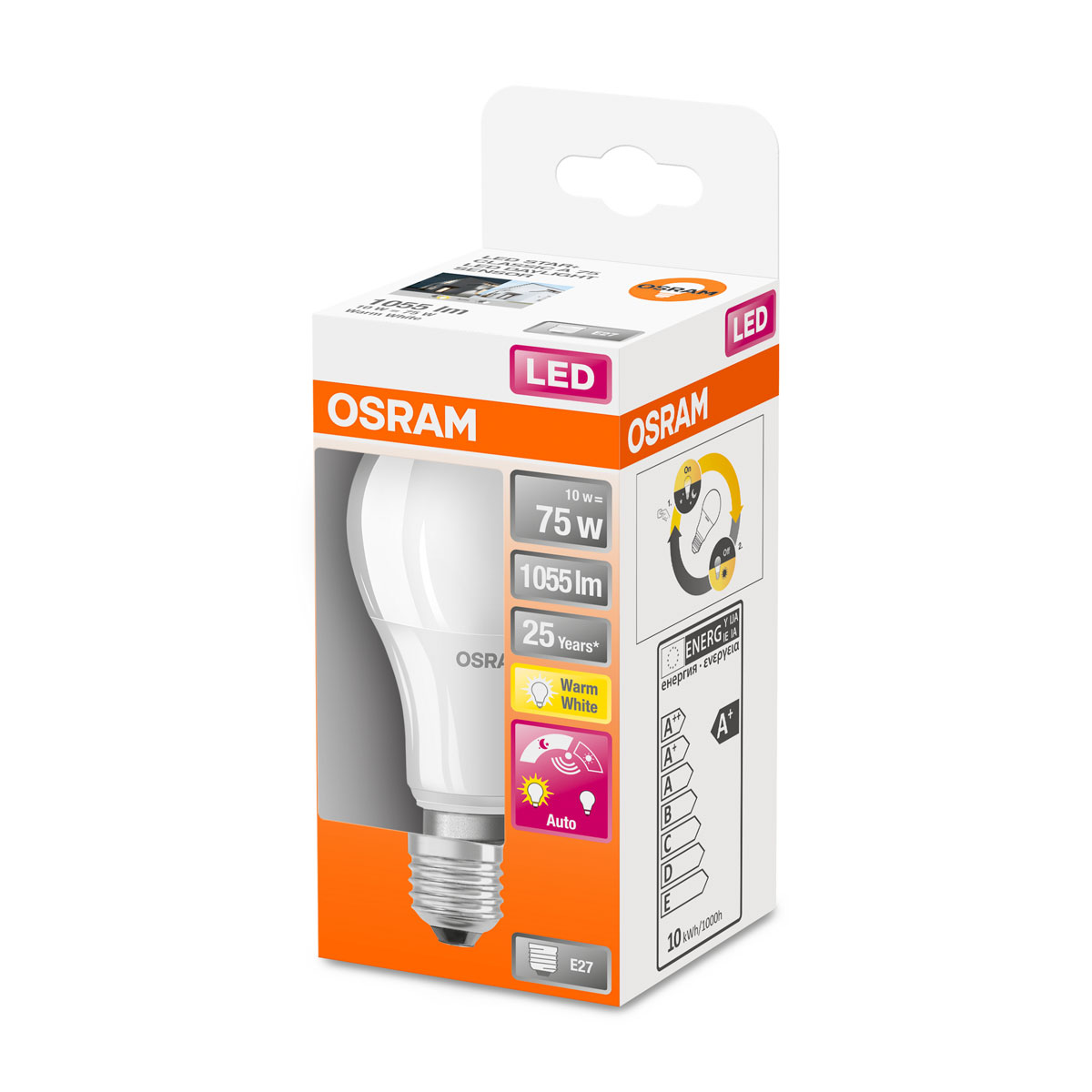 Osram LED-Leuchtmittel E27 warmweiß 75W Lichtsensor Bild 2