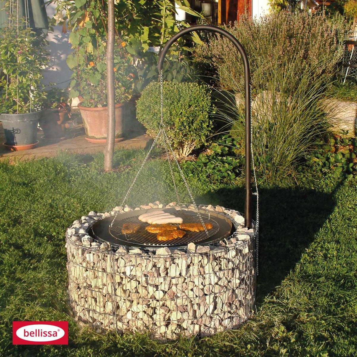 Garten-Feuerstelle mit Grill 92/72 x 40 cm