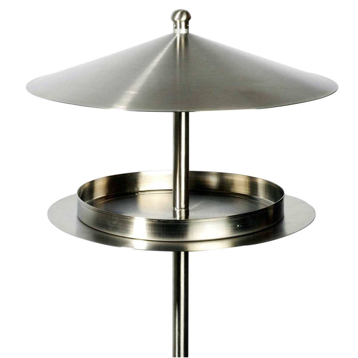 Design-VogelfutterhausSilberglanz mit Ständer 29 x 29 x 19,5 cm Edelstahl Silber