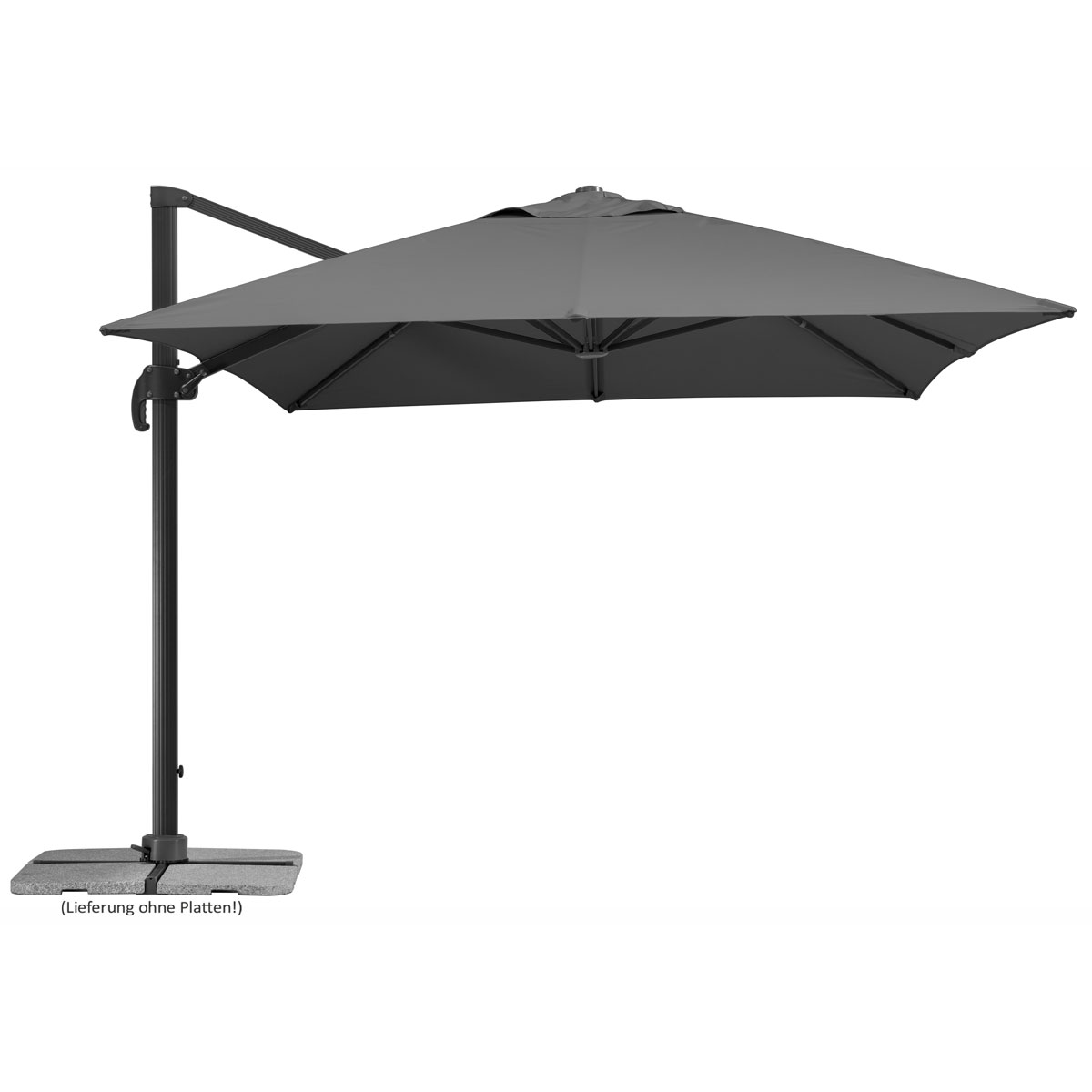Schneider Schirme Sonnenschirm Rhodos Grande 400 x 300 cm anthrazit
