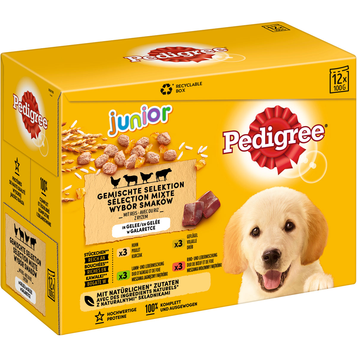 Pedigree Hundefutter MP Junior 4 Sorten 12 x 100 g