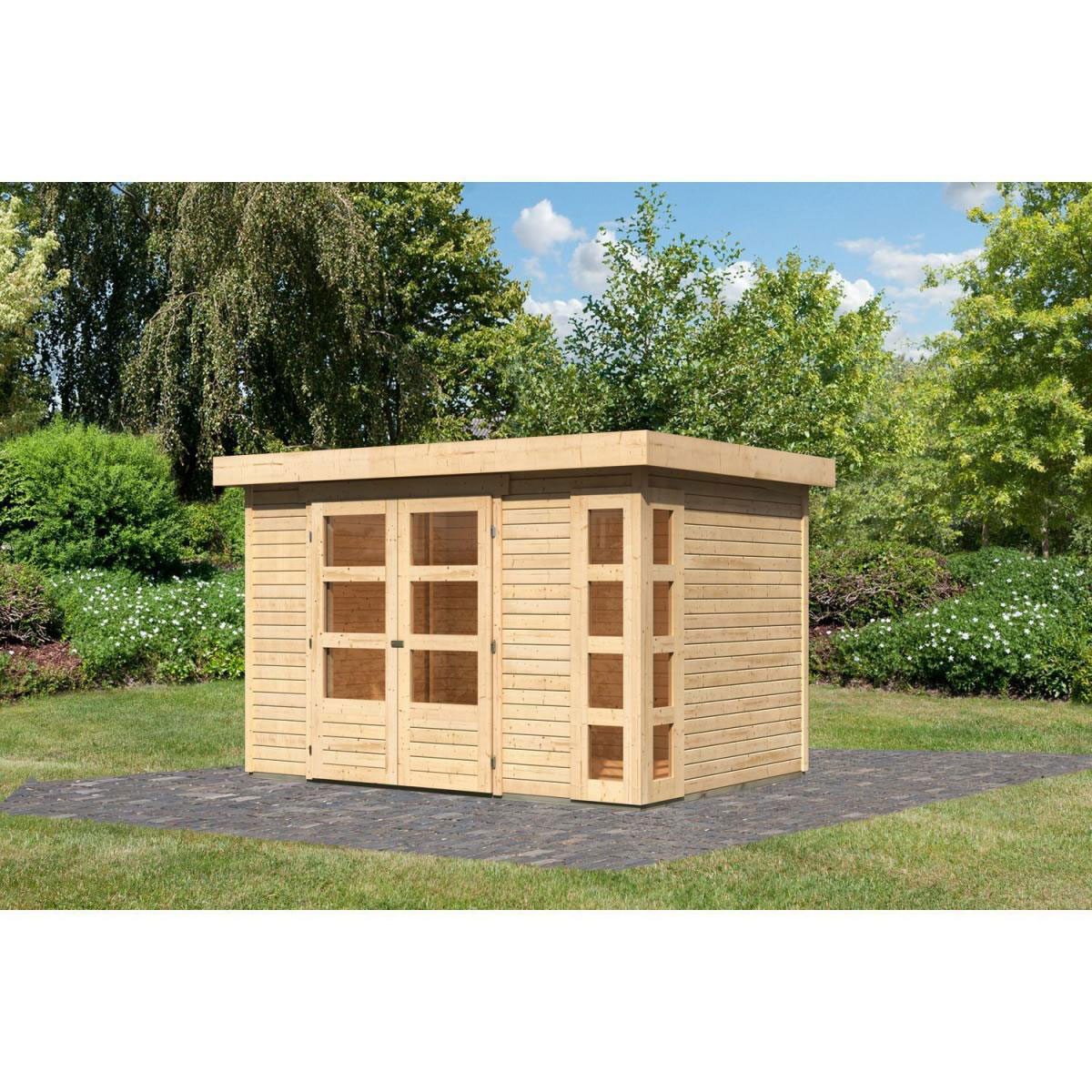 Karibu Gartenhaus Kerko 4 naturbelassen