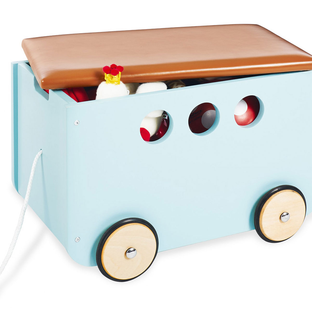 Pinolino Spielzeugkiste mit Rollen Jim, mint
