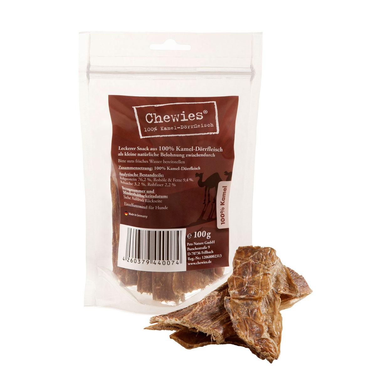 Dog Chewies Kamel-Dörrfleisch 100g