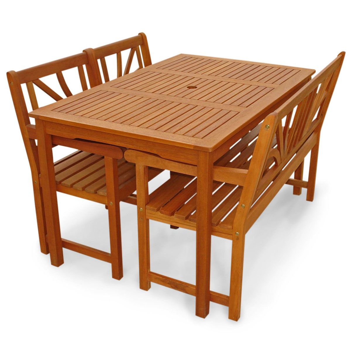 Indoba Gartenmöbel Set Lotus 4teilig 2Sitzer 135x85x74 1 Tisch 2